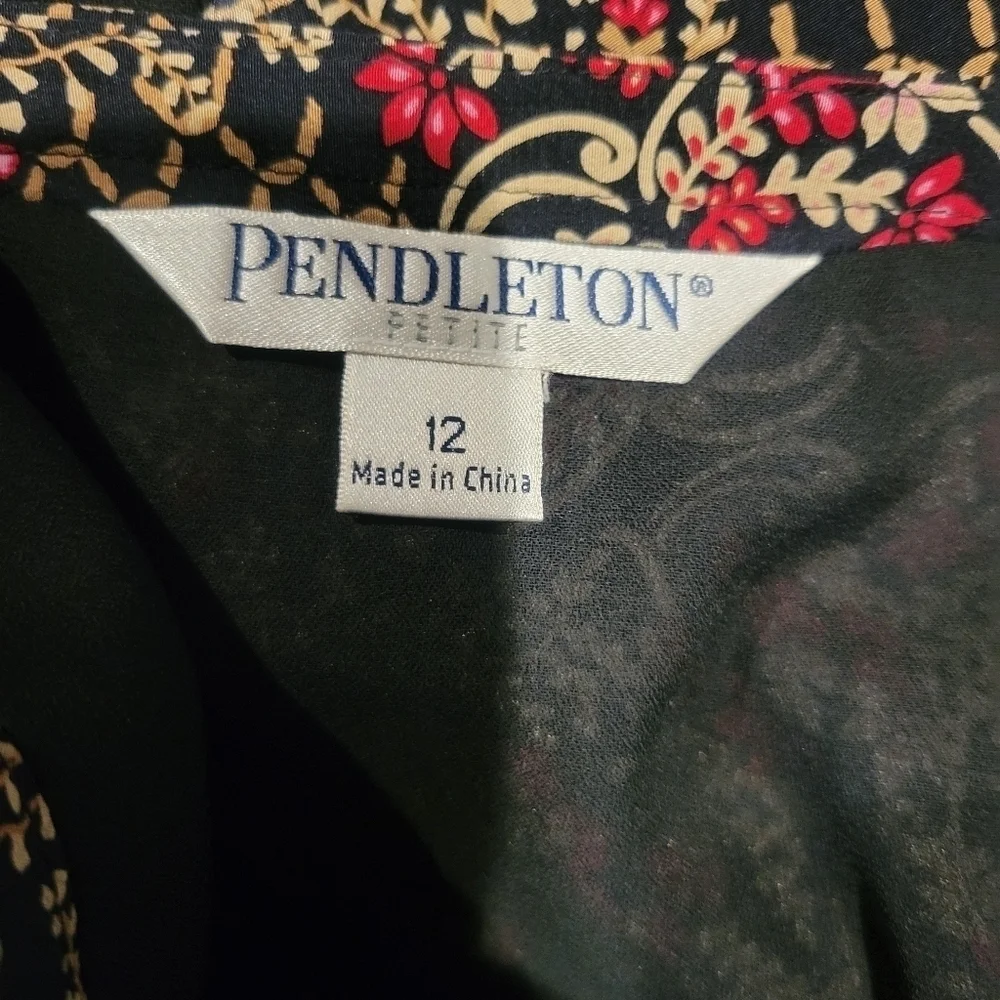 Pendleton size 12p silk mixed floral print skirt